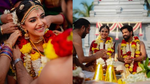 ஆண்டாள் போல அழகு.. தாலி கட்டும் போது கீர்த்தி சுரேஷை பார்த்தீங்களா.. மாப்பிள்ளை வயது தெரியுமா?