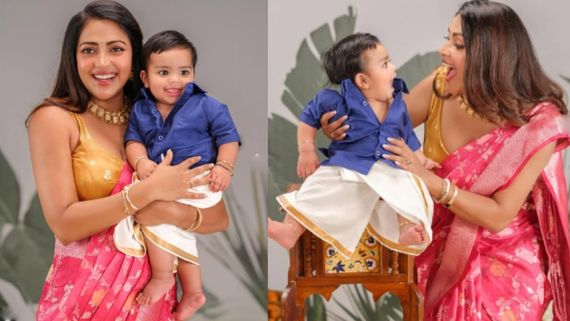  Amala paul: வேட்டி சட்டையில் ஜொலிக்கும் அமலா பால் மகன்.. மகனுடன் இணைந்து பகிர்ந்த விஷயம்!