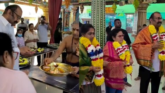 நெப்போலியன் இப்போ எங்க இருக்காரு பாருங்க.. மலேசியா முனீஸ்வரன் கோயிலில் சாமி தரிசனம்.. அடுத்த டூர்!