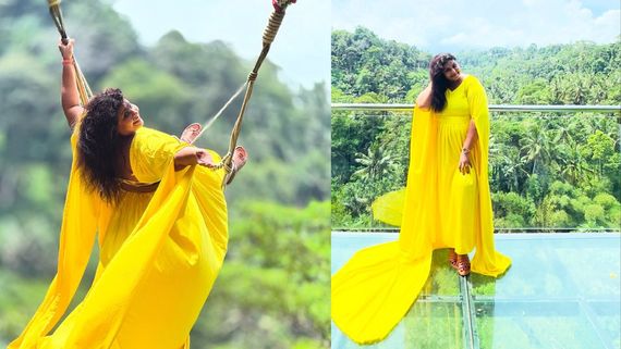 பாலியில் ஜாலி பண்ணும் பிக் பாஸ் விசித்ரா.. கண்ணாடி பாலத்தை பார்த்தாலே பயந்து வருதே!