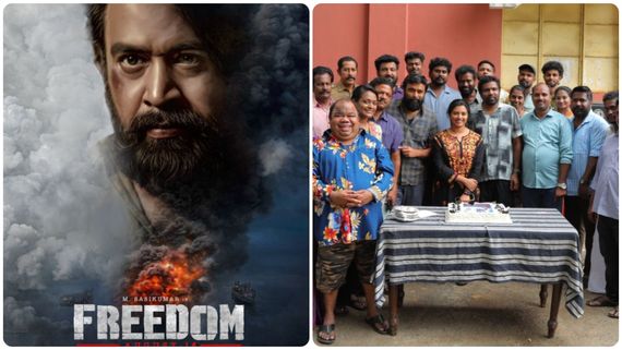 சசிகுமாரின் ‘Freedom‘ படப்பிடிப்பு நிறைவு.. கேக் வெட்டி கொண்டாடிய படக்குழு!