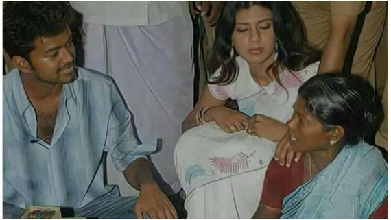 விஜய்யுடன் ஸ்வர்ணாமல்யா... போட்டோவிற்கு பின்னால் இருக்கும் கதை!