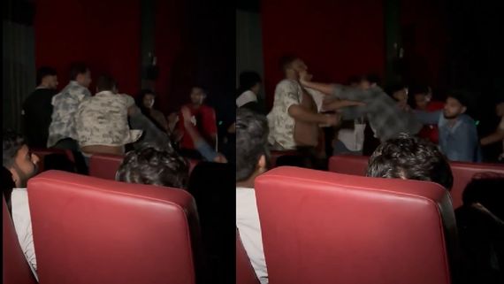 தியேட்டரில் படம் பார்த்தவருக்கு கான்ஜூரிங் பேய் பிடிச்சிடுச்சா?.. இந்த அடி அடிக்கிறாரே!