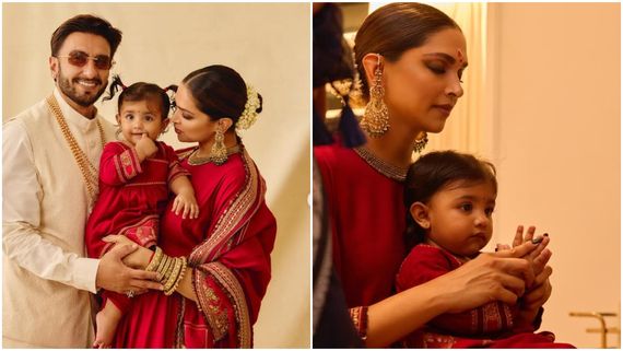 ரெட்டை குடுமி.. பட்டு பாவாடை சட்டை.. அழகை அள்ளும் தீபிகா படுகோனேவின் மகள்!