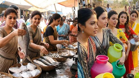 மீன் கடை முதல் குழாயடி வரை.. நயன்தாரா, தமன்னா, சமந்தா என்ன பண்றாங்க பாருங்க!.. ஏஐ கலக்கல்