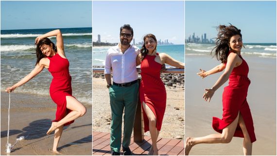 வெளிநாட்டில் கணவருடன் லூட்டி அடிக்கும் காஜல் அகர்வால்.. லைக்குகளை அள்ளும் போட்டோஸ்!