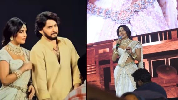பிரியங்கா சோப்ராவின் மார்பில் பட்ட கை.. பதறிய மகேஷ் பாபு.. வாரணாசி விழாவில் ஏற்பட்ட சங்கடம்