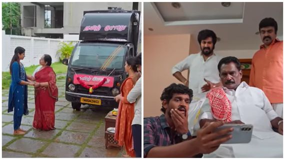 வீட்டில் நடக்கும் கூத்து.. பதுங்கி காத்திருக்கும் குணசேகரன்.. எதிர்நீச்சல் தொடர்கிறது!