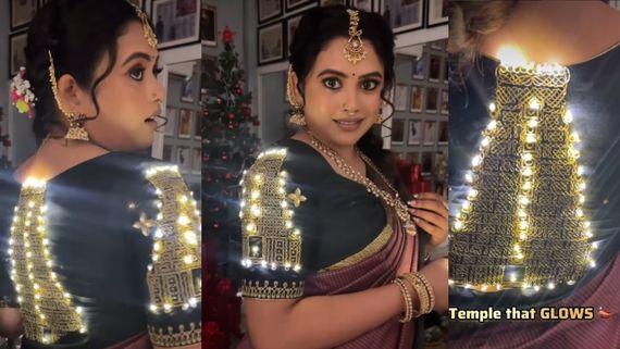 கார்த்திகை தீபம்.. ஜாக்கெட்டில் கோயிலையும் லைட்டையும் வைத்த ஃபரீனா ஆசாத்.. குவியும் கமெண்ட்ஸ்!