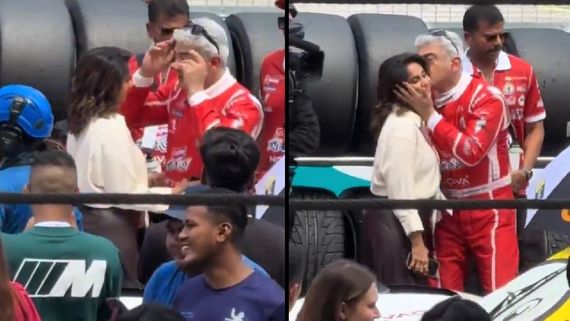 ஷாலினி கன்னத்திலேயே பசக்னு ஒரு முத்தம் கொடுத்த அஜித்.. காதல் மன்னன்னா சும்மாவா.. க்யூட் வீடியோ