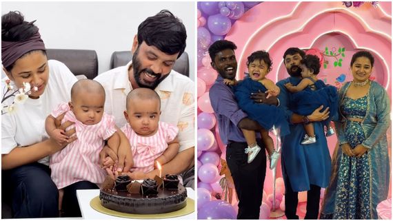 இரண்டு லட்டு குட்டிக்கும் முதல் பிறந்த நாள்.. தடபுடலாக கொண்டாடிய சினேகன்!