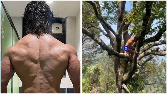 என்ன கன்றாவிடா இது.. உடம்பில் ஒட்டு துணி இல்லாமல் மரம் ஏறும் வில்லன் நடிகர்!