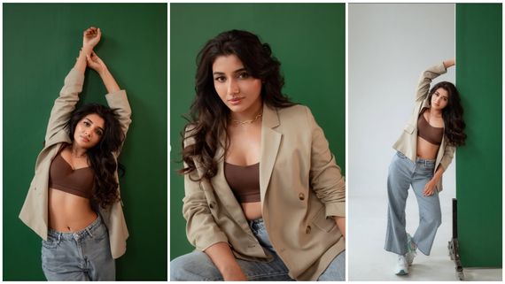 சட்டை பட்டனை கழட்டி.. கையை தூக்கி.. ரஜினியின் ரீல் மருமகளில் கிளுகிளு போஸ்!