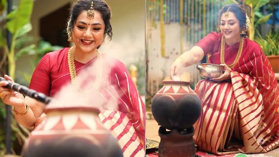 Meena Pongal Celebration: மூக்குத்தி அம்மன் போல சர்க்கரை பொங்கல் வைத்த நடிகை மீனாவின் கொண்டாட்டம்