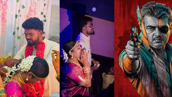 கல்யாணம் முடிந்த கையோடு மங்காத்தா ரீ ரிலீஸ்க்கு வந்த புதுமணத் தம்பதியர்.. அவ்வளவு வெறி மாப்பிள்ளை!