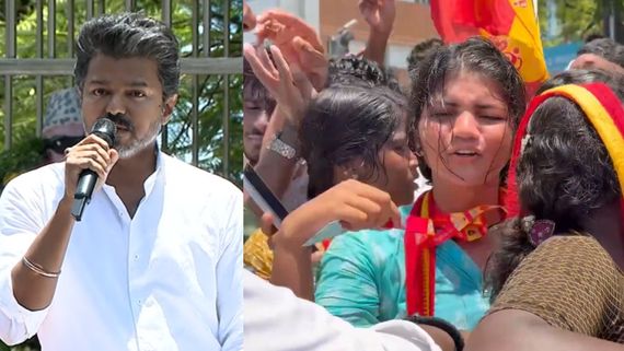 TVK Vijay:  விஜய் ரசிகைகளை நசுக்கி எடுத்த ரசிகர்கள்.. திருச்சியில் நடந்த திக் திக் சம்பவம்.. வீடியோ