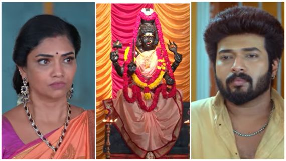 கார்த்திக்கை சிக்க வைக்க சந்திரகலாவின் பிளான்.. அம்மன் தாலியுடன் தப்பிய ரவுடிகள்..கார்த்திகை தீபம்!