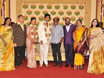 పెళ్లికి హాజరైన కమల్, రజనీ