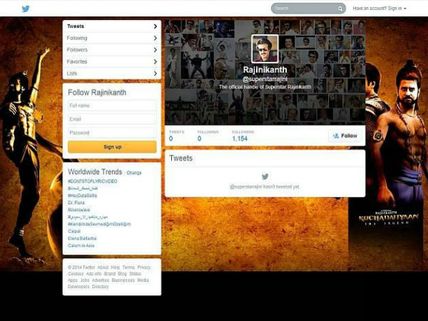  రజనీకాంత్ ట్విట్టర్ ఎకౌంట్ తెరిచారు (వీడియో)