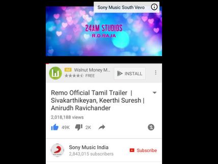 రెమో ట్రైలర్ రెస్పాన్స్ కేక, ఒక్కరోజులో 2 మిలియన్ 