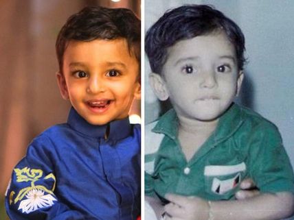 తండ్రి కొడుకులు ఒకేలా.. రియల్ లైఫ్‌లో డబుల్ రోల్.. ఏ హీరో కొడుకు ఫొటోనో కనుక్కోండి చూద్దాం..