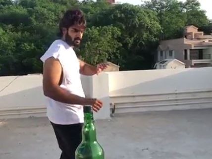 బాటిల్ క్యాప్ ఛాలెంజ్: రివర్స్ కిక్‌తో ఇరుగదీసిన కార్తీకేయ