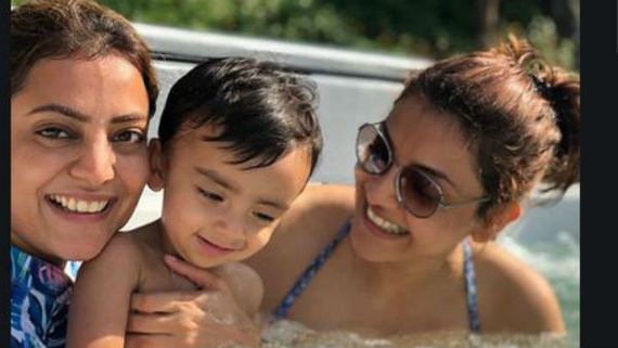 నిషా అగర్వాల్ కుమారుడి రచ్చ.. ఇప్పుడే ఇలా ఉన్నాడంటే.. అదంతా  కాజల్ ట్రైనింగేనా?