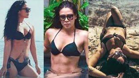 టూ పీస్ బికినీలో రెచ్చిపోతున్న స్టార్  హీరో చెల్లెలు... అందుకే మంచి రోజంటూ అందాల విందు! 