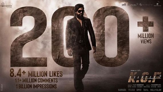  KGF Chapter 2 టీజర్ నేషనల్ రికార్డు: అరుదైన మైలురాయిని చేరుకున్న రాఖీ భాయ్