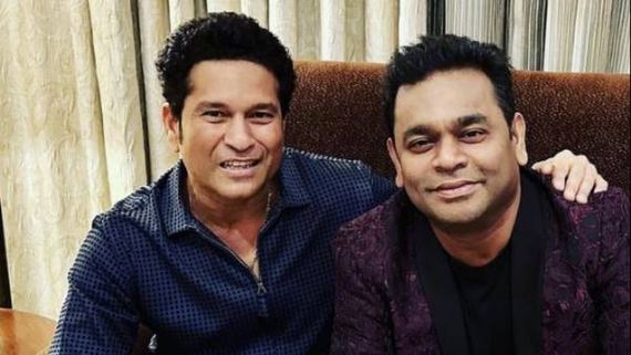 Sachin Tendulkar with AR Rahman గాడ్ ఆఫ్ క్రికెట్‌తో గాడ్ ఆఫ్ మ్యూజిక్ రెహ్మాన్ పార్టీ.. ట్వీట్ వైరల్