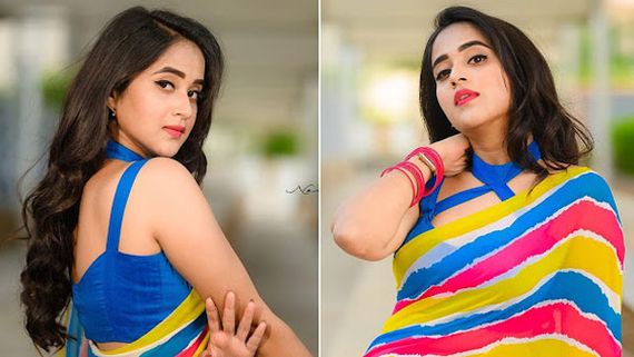 షార్ట్ డ్రెస్‌లో యమ హాట్‌గా దీప్తి సునైనా: బటన్స్ విప్పేసి మరీ రెచ్చగొట్టేలా!