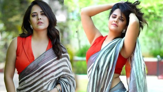 స్లీవ్‌లెస్ బ్లౌజ్‌లో అనసూయ ఫ్రీ షో.. పాలాభిషేకం, నడుము మడతల్లో అంటూ!