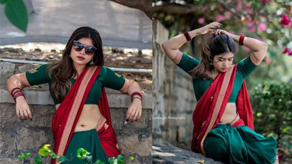 నాభి అందాలకు అడ్డు తెర తొలగించిన జబర్దస్త్ బ్యూటి.. రీతూ చౌదరి పోజులు చూస్తే!