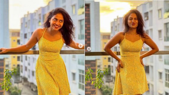 పొట్టి డ్రెస్సులో దేత్తడి పిల్ల ఓపెన్ హాట్ షో.. ఫ్రంట్ బ్యాక్ ముందుకు వంగి చూపిస్తూ!
