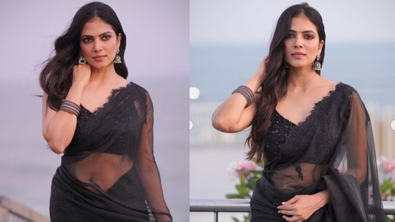 Malavika Mohanan: నల్లని నెట్టెడ్ చీర కట్టుకుని నెట్టింట సెగలు పుట్టిస్తున్న మాళవిక.. మీరే చూడండి!