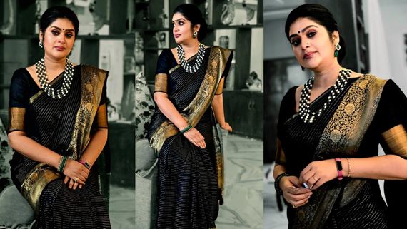 బ్లాక్ చీరలో బహుచక్కని అందాల ప్రదర్శన.. 45 ఏళ్ల ఈ బిగ్‌బాస్ బ్యూటీని గుర్తు పట్టారా?