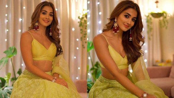 Pooja Hegde: స్లీవ్‌లెస్ డ్రెస్‌లో పొడుగు కాళ్ల సుందరి ప్రత్యేక ఫోజులు.. యాపిల్ పండ్ల బుట్టలతో యమా క్రేజీగా!