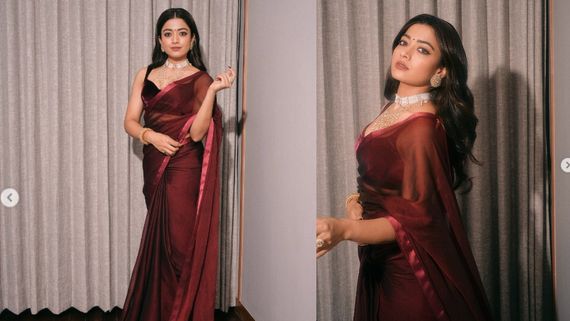 Rashmika Mandanna: రెడ్ శారీలో శ్రీవల్లి గ్లామర్ షో.. ఆ అందాల‌ని అస్సలు దాచ‌ట్లేదుగా!