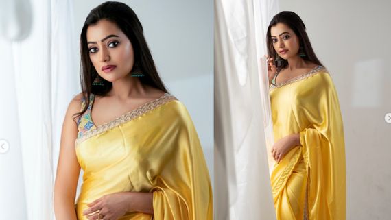 గోల్డ్ శారీలో సౌమ్య రావు గ్లామర్ షో .. చీరకట్టులో చెమటలు పట్టిస్తోన్న జబర్దస్త్ యాంకర్