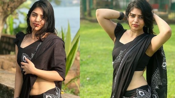 Bandhavi Sridhar : మతిపోగొడుతోన్న మసూద బ్యూటీ .. నల్ల చీరలో ఒంపు సొంపులు అదరహో