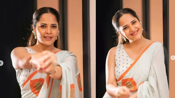 40 ఏళ్ల వయసులో రెచ్చగొట్టేలా రంగమ్మత్త.. చుక్కల చీరలో అనసూయ అందాల జాతర!