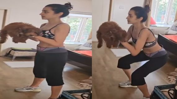 కుక్క పిల్లతో త్రిష  అలాంటి పని.. వర్కవుట్ వీడియో ట్రెండింగ్