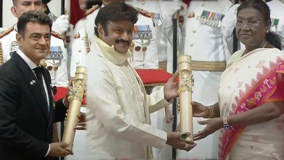 Padma Awards 2025: పద్మ అవార్డు అందుకొన్న బాలకృష్ణ, అజిత్.. పంచెకట్టుతో తెలుగుదనం ఉట్టిపడేలా బాలయ్య!