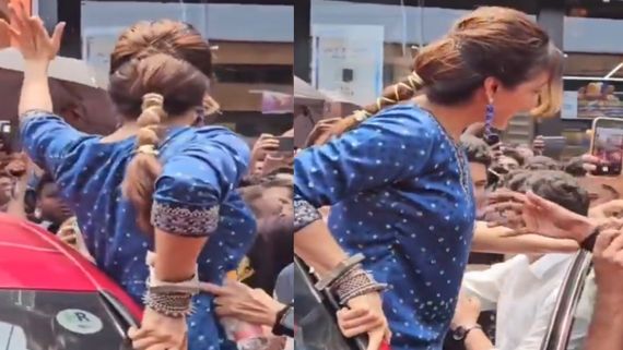 పబ్లిక్‌గా నడుం పట్టుకుని..   హీరోయిన్‌ మంజు వారియర్‌తో ఆకతాయిల పైశాచికం