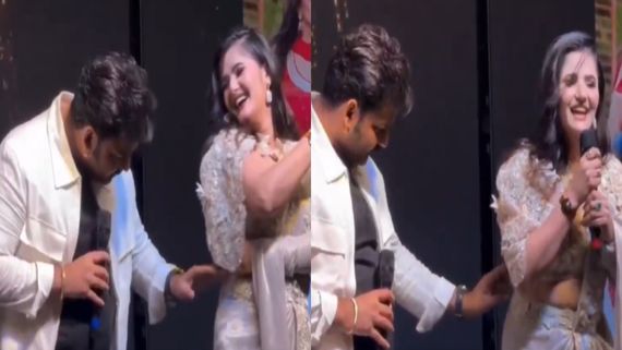 పబ్లిక్‌గా హీరోయిన్‌తో స్టార్ హీరో సరసాలు.. ఆమె వద్దంటున్నా స్టేజ్‌పైనే 