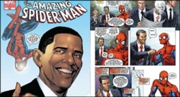 स्पाइडरमैन के साथ राष्ट्रपति ओबामा