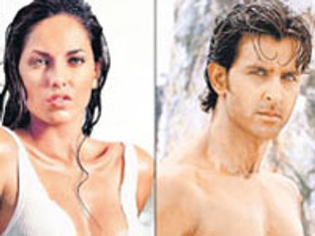 रितिक और बारबरा का चुम्‍बन दृश्‍य