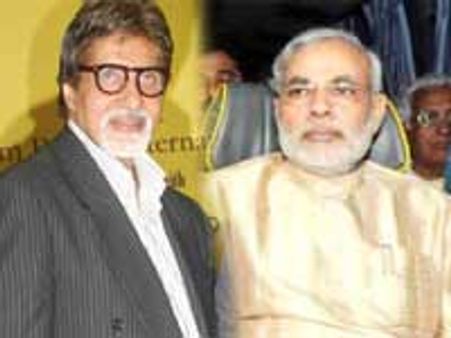 नरेन्द्र मोदी ने किया अमिताभ का इस्तकबाल