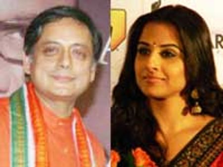 विद्या बालन और शशि थरूर सबसे लोकप्रिय शाकाहारी हस्ती