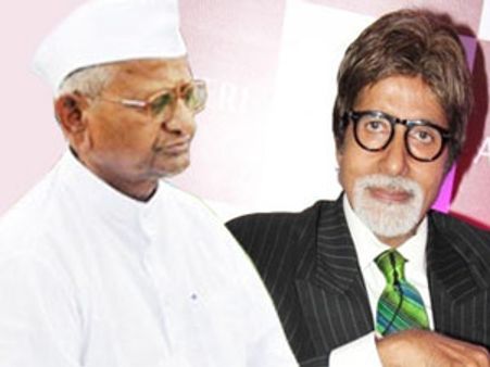 अमिताभ, रवीना और महेश भट्ट ने अन्ना को बताया रियल हीरो